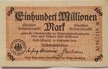 Deutschland Deutsches Reich 100 Millionen Mark Großnotgeld, Reichsbahndirektion Halle Saale, Sachsen-Anhalt -