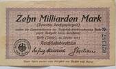 Deutschland Deutsches Reich 10 Milliarden Mark Großnotgeld, Reichsbahndirektion Halle Saale, Sachsen-Anhalt -