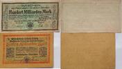 Deutschland Deutsches Reich 50, 100 Milliarden Mark Großnotgeld, Reichsbahndirektion Dresden, Sachsen, 2 Stück lot, Serie B -
