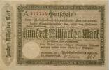 Deutschland Deutsches Reich 100 Milliarden Mark Großnotgeld, Reichsbahndirektion Hannover, Niedersachsen, Serie A -