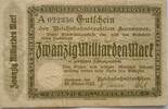 Deutschland Deutsches Reich 20 Milliarden Mark Großnotgeld, Reichsbahndirektion Hannover, Niedersachsen, Serie A -