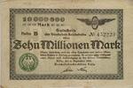 Deutschland Deutsches Reich 10 Millionen Mark Großnotgeld, Reichsbahndirektion Köln, Nordrhein-Westfalen, Reihe B -