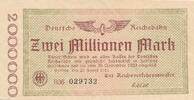 Deutsches Reich Deutschland Deutsche Reichsbahn 2 Millionen Mark Notgeldschein Berlin Reichsverkehrsminister -