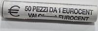 Italien 50x 1 Cent Münzrolle Rolle -