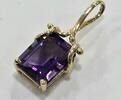 Goldschmuck Gelbgold 585 er 14K Gold Anhänger Goldanhänger Amethyst Amethystanhänger -