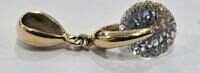 Goldschmuck Gelbgold 585 er 14K Gold Anhänger Goldanhänger mit farblosen Stein -