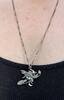 Kette mit Silberanhänger (925er Sterling Silber) Hexe auf Besen Silberschmuck -