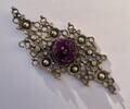 Antiker Silberanhänger mit Amethyst 835er Silber Silberschmuck -
