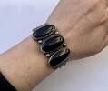 Offener Armreif Silberarmreif mit Onyx Silberschmuck -