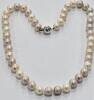 Perlenschmuck Goldschmuck Perlenkette Akoya Perlen 585 14 Karat Gold Weissgold Perlencollier -