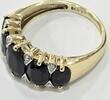 Goldschmuck Saphirschmuck 14K 585er Gold Ring Godlring mit 5 Saphir Steinen Saphirring -