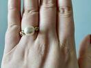 Vergoldeter Silberring mit Perle 925er Sterling Silber Silberschmuck -