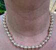 Perlenkette synthetische Perlen Modeschmuck Collier -