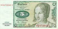 Deutschland BRD 5 Deutsche Mark DM 1980 Standardnote, Serie B/Z II 8,00 EUR Differenzbesteuert nach §25a UStG zzgl. 3,00 EUR Versand