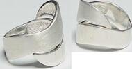 Silberschmuck 925er Silber Silberring poliert und matt -