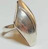 Silberschmuck 925er Silber Silberring, Silberring mit langem geometrischen Design -