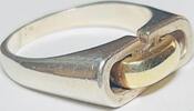 Silberschmuck 925er Silber Ring Damenring Silberring mit Vergoldung -