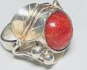 Silberschmuck 925er Silber Silberring, Silberring mit Schaumkoralle -