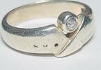 Silberschmuck 925er Silber Silberring, simulierter Diamant, Damenring -