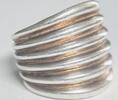 Silberschmuck 925er Silber Gestapelte Ringe- Goldfarben/ Silberfarben, Silberring -