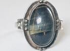 Silberschmuck 925er Silber Vintage Authentic Labradorite Silberring, Silberring -