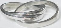 Silberschmuck 925er Silber Silberring, Triple Crossover -