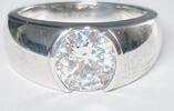 Silberschmuck 925er Silber Silberring, klarer Stein, Damenring -