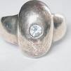 Silberschmuck 925er Silber Silberring, klarer Stein, Damenring -