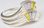 Silberschmuck 925er Silber Silberring, Vinatge Multi Stein, Damenring -