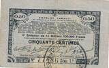 Frankreich 50 Centimes Banknote -