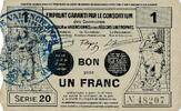 Frankreich 1 Franc Geldschein -