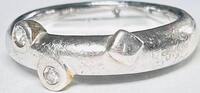 Silberschmuck 925er Silber Silberring mit drei Steinen -