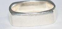 Silberschmuck 925er Silber Silberring, Quadratisch geformter Silberring -