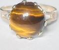 Silberschmuck 835er Silber Verstellbarer Tigerauge Silberring -