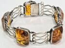 Bernsteinschmuck vintage 835 Silber Armband Bernstein Bernsteinarmband -