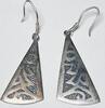 Silberschmuck 925er Silber Lange Dreieckige Silber Ohrringe -