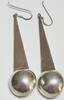 Silberschmuck 925er Silber Lange silberne dreieckige Ohrringe, -