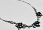 Silberschmuck 925er Silber Elegantes Collier mit Rosendekor aus Silber Halskette -