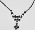 Silberschmuck 925er Silber Silber Halskette mit blauen Steinen -