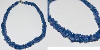 Schmuck Seilkette mit Tansanit ; Halskette Collier Magnetverschluß -