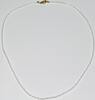 Schmuck Halskette mit Bergkristall Steinen, Collier 9 Karat 375er Gold Verschluß -