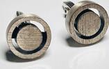 Silberschmuck 925er Silber Dicke runde Manschettenknöpfe -