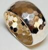 Silberschmuck 925er Silber Silberring Hammerschlag Dekor -