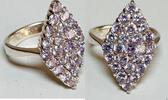 Silberschmuck 925er Silber Edelstein Natural Amethyst. Lavendel farbigge Steine, Sterling Silberring -