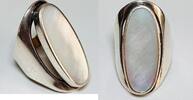 Silberschmuck 925er Silber Vintage Perlmutt Silberring -