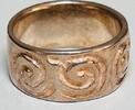 Silberschmuck 925er Silber Kupferring mit Spriraldesign, Silberring -