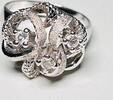 Silberschmuck 925er Silber Vintage Bouquet Silberring mit Steinen -