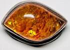 Silberschmuck 925er Silber Vintage Sterling Silber Bernstein Brosche -