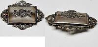 Silberschmuck 925er Silber Antike Silber Brosche, Silberbrosche Perlmutt Rose -