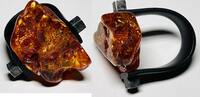 Silberschmuck 925er Silber Vintage Baltic Amber Bernstein Ring -